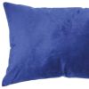 Set of Two 14" X 21" Navy Blue Velvet Lumbar Throw Pillow Covers