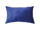 Set of Two 14" X 21" Navy Blue Velvet Lumbar Throw Pillow Covers