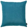 Set of Two 20" Teal Blue Fabric Throw Pillow Covers