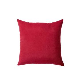 Set of Two 20" Red Fabric Throw Pillow Covers