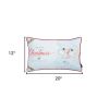 12" X 20" Red and White Christmas Santa Throw Pillow Cover