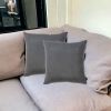 Set of Two 20" Gray Throw Pillow Covers