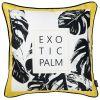 18" Black and White Fabrc Throw Pillow Cover