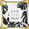 18" Black and White Fabrc Throw Pillow Cover