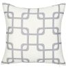 18" Gray and White Throw Pillow Cover