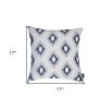 17" Blue and Gray Throw Pillow Cover