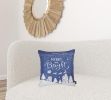 18" Black And White Christmas Reindeer Fabric Throw Pillow Cover