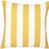 18" Yellow and White Striped Throw Pillow Cover