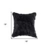 18" Black Wool Throw Pillow