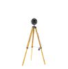 35" Brown Tripod Floor Lamp With Cone