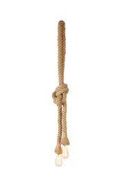 7" X 7" X 43" Rope Two Bulbs  Pendant Lamp