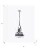 15" X 15" X 66" Large Steel  Pendant Lamp