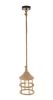 Beige and Black Iron and Rope Ceiling Light