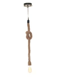 5.5" X 5.5" X 36" Rope Pendant Lamp  Single Bulb