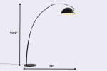 79 X 90.5 Black Aluminum Floor Lamp