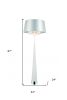24 X 24 X 67 White Carbon Floor Lamp
