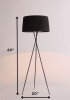 20 X 20 X 69 Black Carbon Floor Lamp