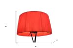 20 X 20 X 69 Red Metal Floor Lamp