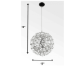 17 X" 17" Stainless Steel Pendant Lamp
