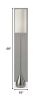 68" Silver Floor Lamp With White Fabric Drum Shade