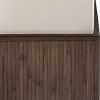 50" Brown And White Rattan Two Light Column Floor Lamp With White Fabric Shade