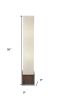 50" Brown And White Rattan Two Light Column Floor Lamp With White Fabric Shade