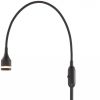 56" Black LED Arched Floor Lamp With Black Drum