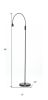 56" Black LED Arched Floor Lamp With Black Drum