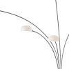 86" Steel Five Light Tree Floor Lamp With White Glass Dome Shade