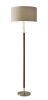 66" Brown Floor Lamp With Brown Fabric Drum Shade