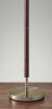 66" Brown Floor Lamp With Brown Fabric Drum Shade