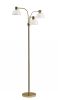 69" Gold Three Light Tree Floor Lamp With Clear Plastic Bowl Shade