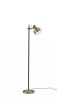 57" Brass Metal Task Floor Lamp With Brass Metal Shade