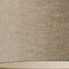 Burlap Fabric Light Brown Electric Drum Pendant Lamp