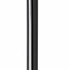 74" Black Floor Lamp With White Fabric Shade