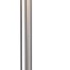 61" Silver Two Light Floor Lamp With White Fabric Drum Shade