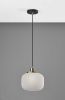 Striped Glass Glow Metal Pendant