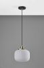 Striped Glass Glow Metal Pendant