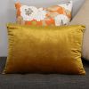 14" X 20" Yellow Lumbar Throw Pillow