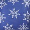 Set Of 4 18" Christmas Snowflakes Throw Pillow Cover In Blue