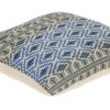 Gray And Blue Aztec Diamond Throw Pillow