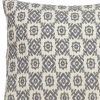 16" Gray Cotton Throw Pillow