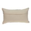 12" X 20" Gray and Brown Cotton Throw Pillow