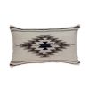 12" X 20" Gray and Brown Cotton Throw Pillow