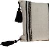 Black And Cream Vertical Stripe Lumbar Pillow