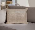 14" X 18" Silver Cotton Blend Throw Pillow