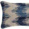 Shades Of Blue Waves Lumbar Throw Pillow