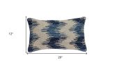 Shades Of Blue Waves Lumbar Throw Pillow