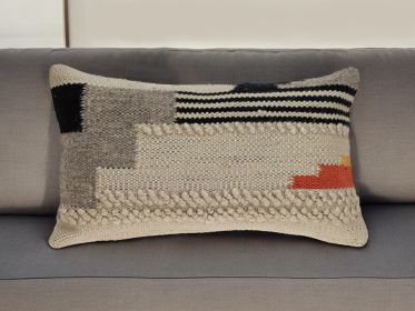 Boho Textured Lumbar Throw Pillow