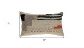 Boho Textured Lumbar Throw Pillow